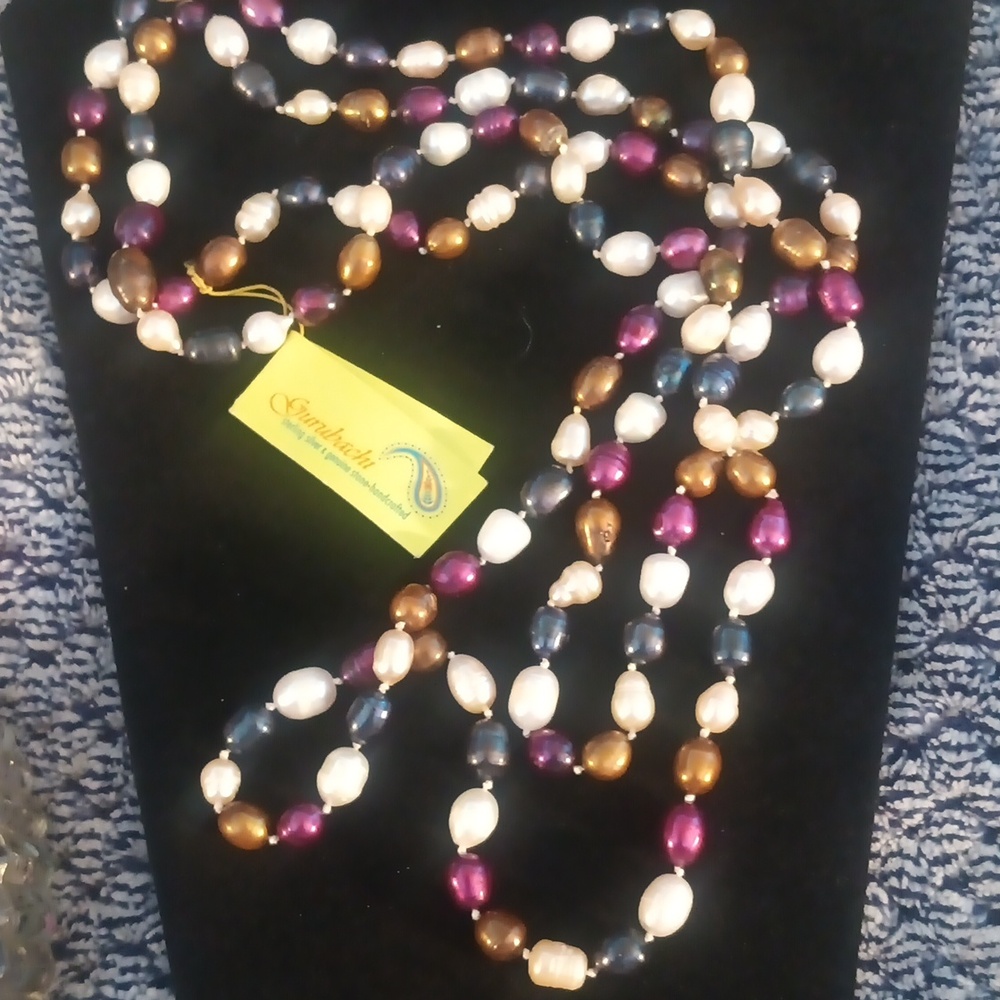 Beautiful Very Long Pearl Necklace